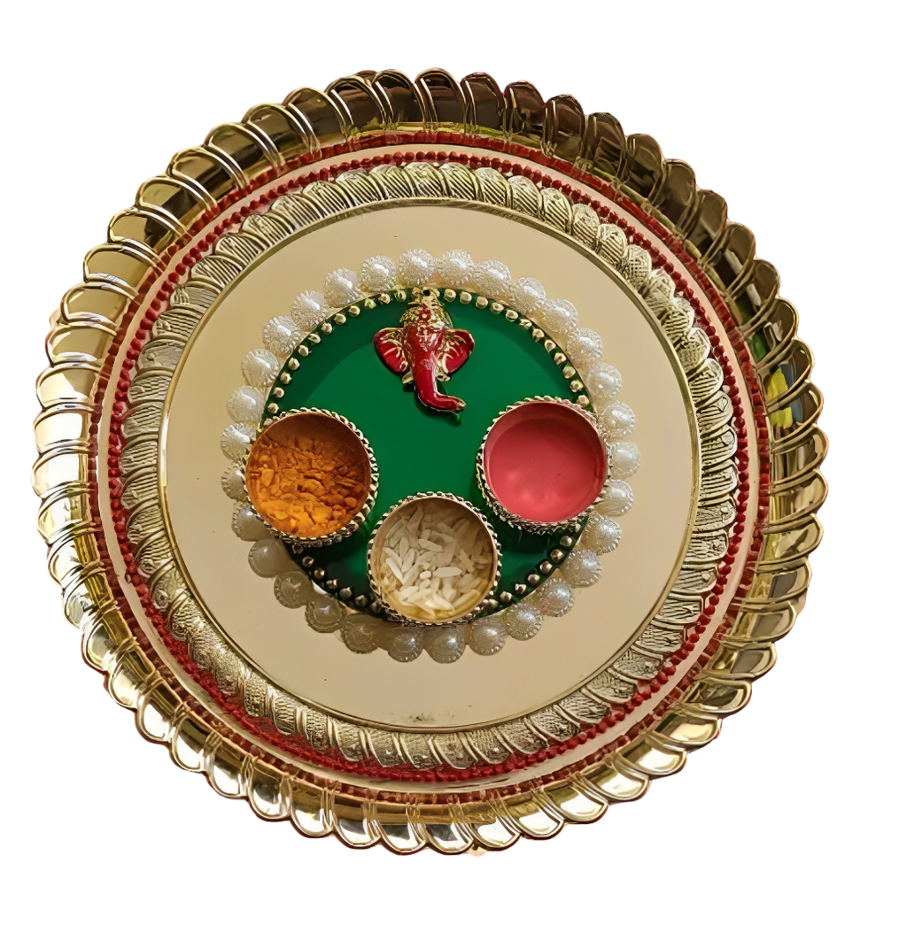 ✨ Navratri Special Decorative Pooja Thali with Ganesh Idol | Perfect for Pooja & Rituals ✨