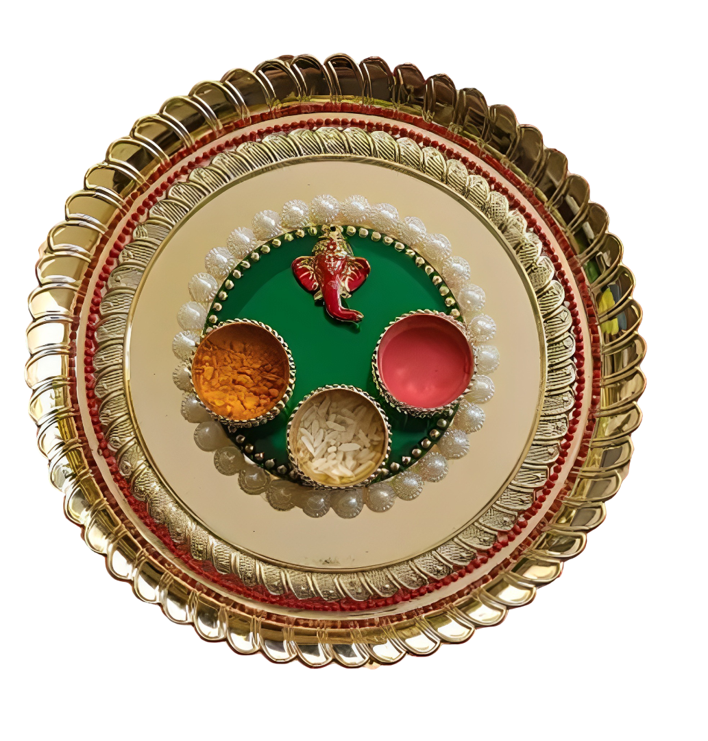 ✨ Navratri Special Decorative Pooja Thali with Ganesh Idol | Perfect for Pooja & Rituals ✨