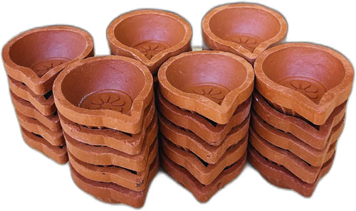 Festive Bazaar Clay Diya | Navratri Diya | Dipak |Clay Diya | Mitti ka Diya | Diwali Diya | Diyas | Agal Vilakku | Pack of 30